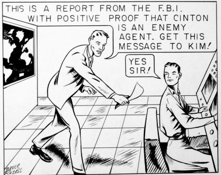 This is a report from the F.B.I. with positive proof that Cinton is an enemy agent.  Get this message to Kim!   Yes Sir!