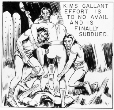 Kim's gallant effort is to no avail and is finally subdued.