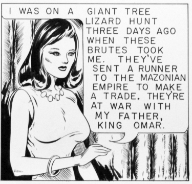 I was on a giant tree lizard hunt three days agao when these brutes took me.  They've sent a runner to the Maonian Empire to make a trade.  They're at war with my father, King Omar. 